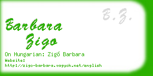 barbara zigo business card